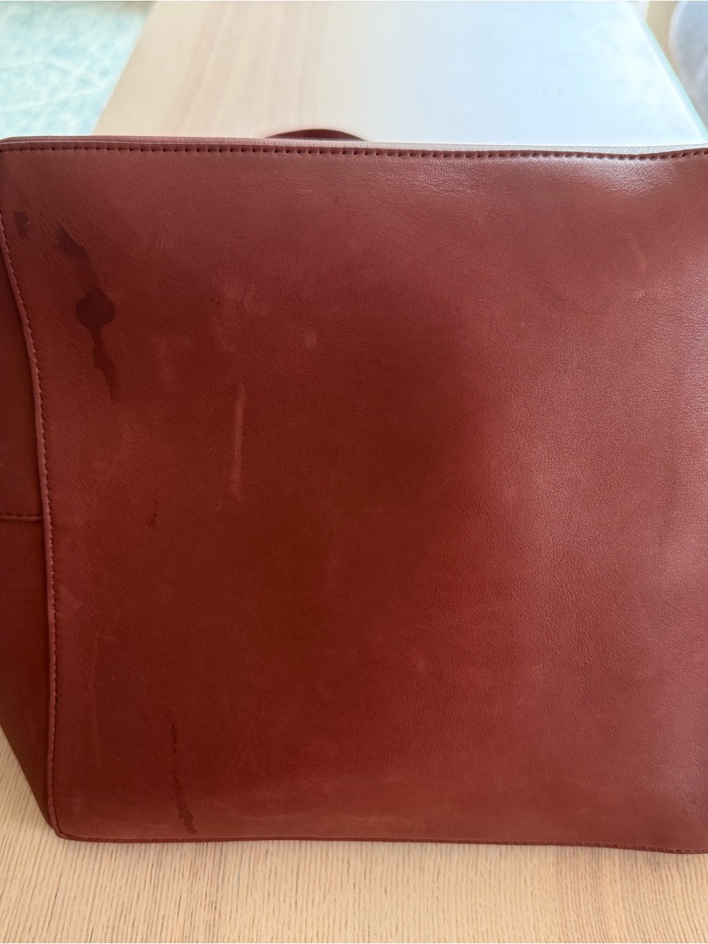 The Row Park Three Leather Tote in Cognac - Picture 8 of 8